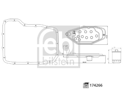FEBI BILSTEIN 174266 Hydraulic Filter Set, automatic transmission for DODGE JEEP