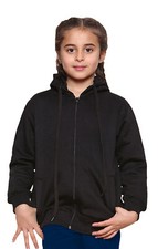 Image of Girls Boys Kids Zipper Hoodies Unisex Fleece Hoodie Top School Casual & Sports