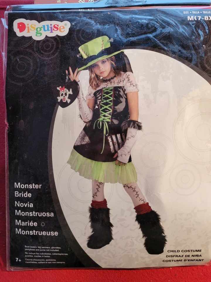 Disfraz de Halloween de novia monstruo para niñas talla 7-8 Foto 2 de 4