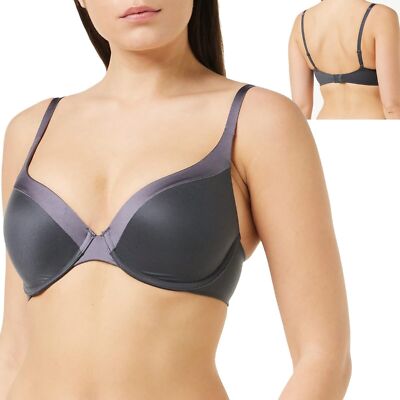 Triumph Body Makeup Soft Touch WHP Womens Underwired Bra Size 65C Grey Anta