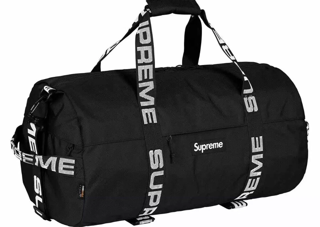 Supreme Large Sac Duffle SS18 Noir Grand Sac Cordura NEUF 100 % Authentique