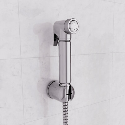 Massives Messing Hygiene WC Dusche Duschbrause Set mit Halter & Schlauch Chrom Set