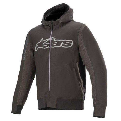 Alpinestars Rhod Windstopper Hoodie – Motorradjacke Mit Aramid-Verstärkung, Grau/Schwarz