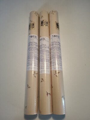 3 Double Rolls York Fine Wallpaper Prepasted Sealed 56 Sq.ft. A Roll