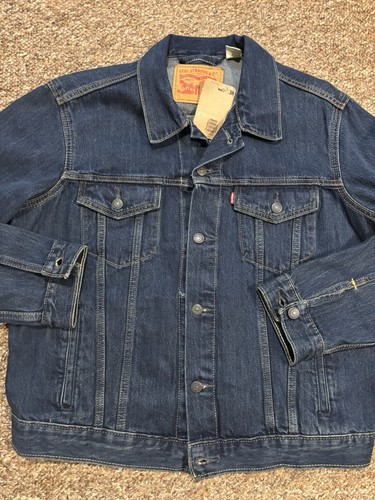 LEVI'S - Men's Classic Blue Denim Trucker Jean Jacket - Size Large - NWT - NEW