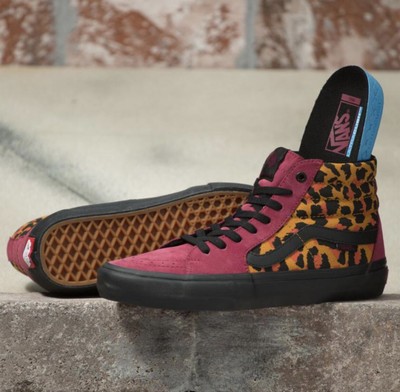 black red leopard vans