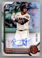 2022 Topps Chrome Ricardo Genoves #Cpa-Rgv Bowman 1st Auto 489/499 Refractor 