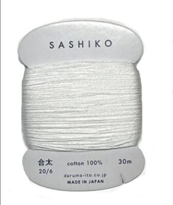 Sashiko Thread - DARUMA - MEDIUM Weight - 30m Cards - 100% Cotton