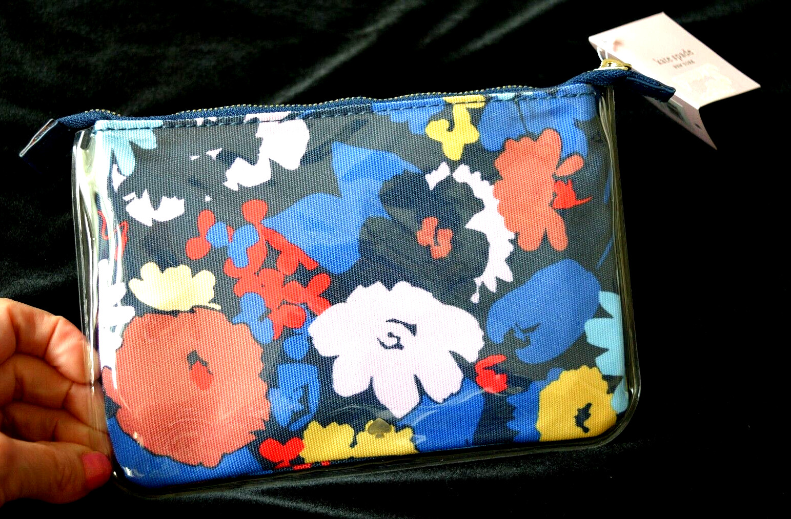 NEW WITH TAG Kate Spade 6-Pieces Swing Flora Pencil Pouch PINK RED BLUE - NWT thumbnail 7