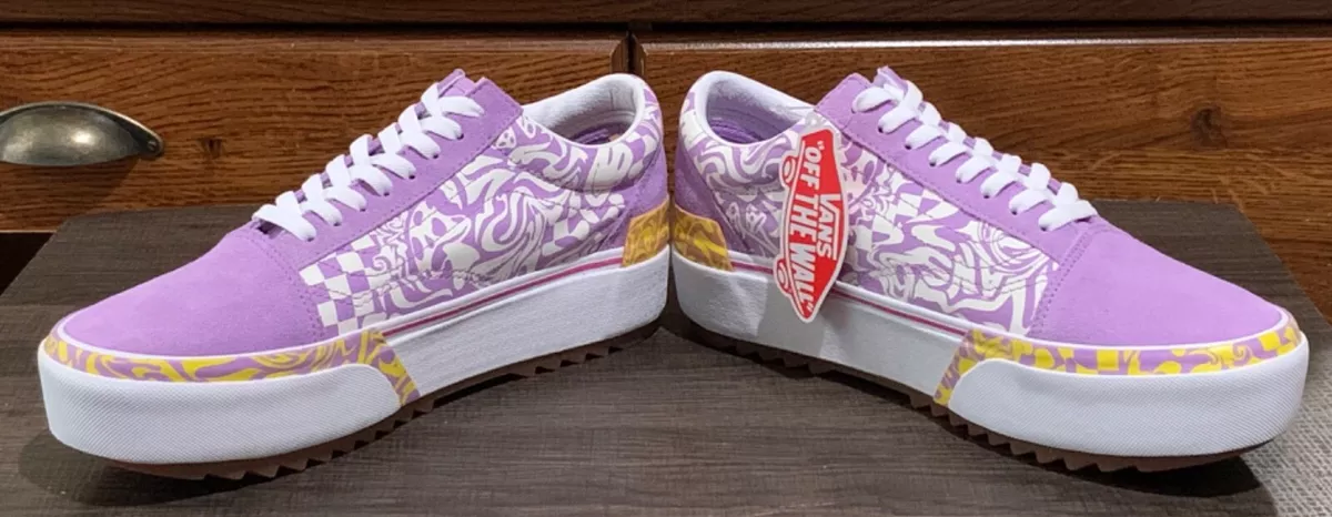 VANS Old Skool Stacked Platform Sneakers Shoes Lilac Women s sizes