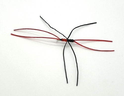 6 x Apps Bloodworm - Black & Red - Trout Fishing Flies - 第 1/2 張圖片