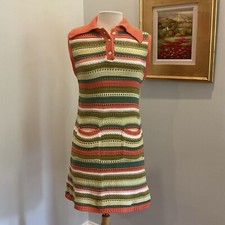 ZARA boho chic festival crochet mini dress with pockets Size Large NWT