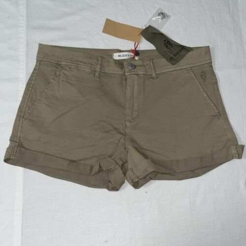 Pantalones cortos elásticos de mujer sin plomo talla 42 cintura 84 cm marrón claro nuevos SM637 - Imagen 1 de 5