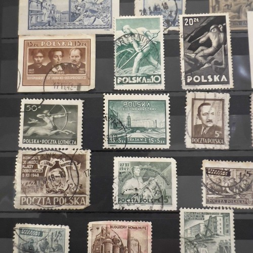 EARLY POLAND STAMP LOT IN STOCK PAGE, SHORT SETS, IMPERFS, EAGLES & MORE - Picture 10 of 13
