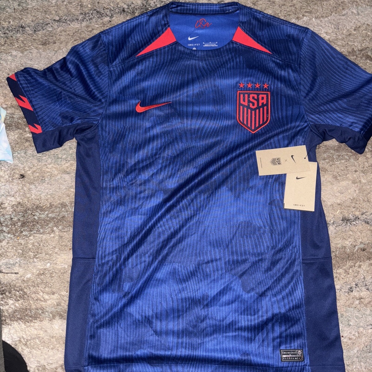 NWT $95 Nike USWNT Soccer 2023 Blue Away Jersey Men's MEDIUM M