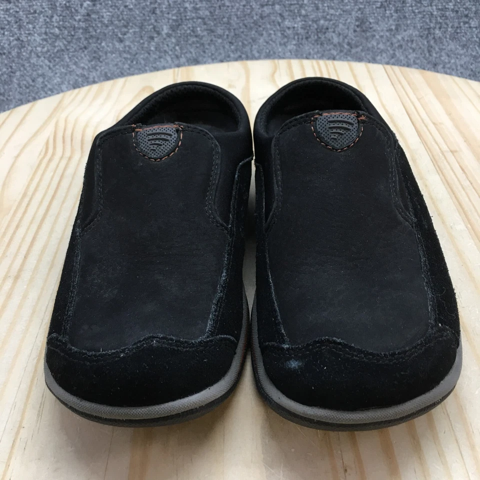 Sandálias femininas Acorn 6 casuais conforto tamancos mula couro preto sem salto - Imagem 4 de 4