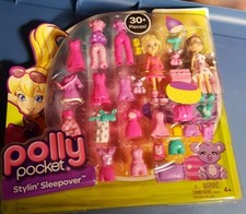 POLLY POCKET  STYLIN' SLEEPOVER FASHION COLLECTION  VERY RARE  NEW 
