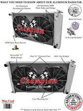 Ar Champion 3 Row Radiator 17x2814 Fans-1967-1981 Pontiac Manual Trans