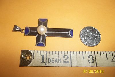 Vintage Mexico Multi Gemstone Inlay Sterling 925 Cross Charm Pendant | eBay