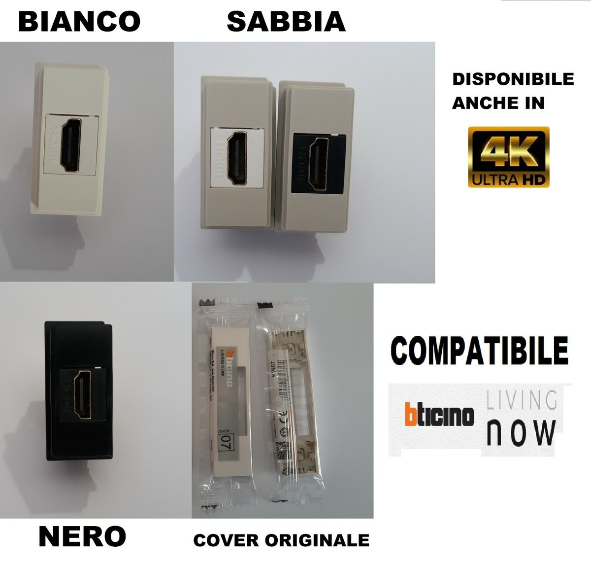 placca compatibile living light in offerta 7 posti