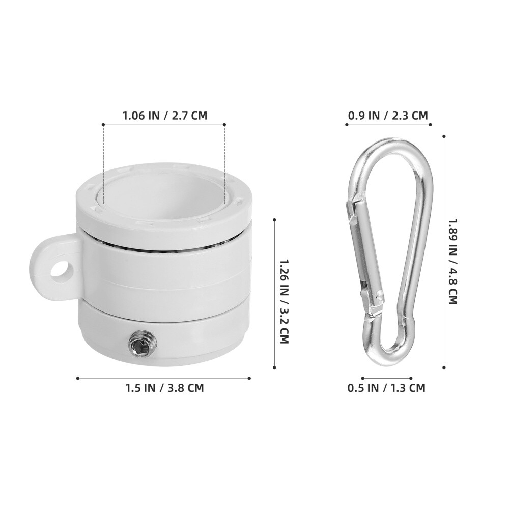 4PCS Flag Pole Clip Mounting Rings with Clip Flagpole Fittings Rotating Rings