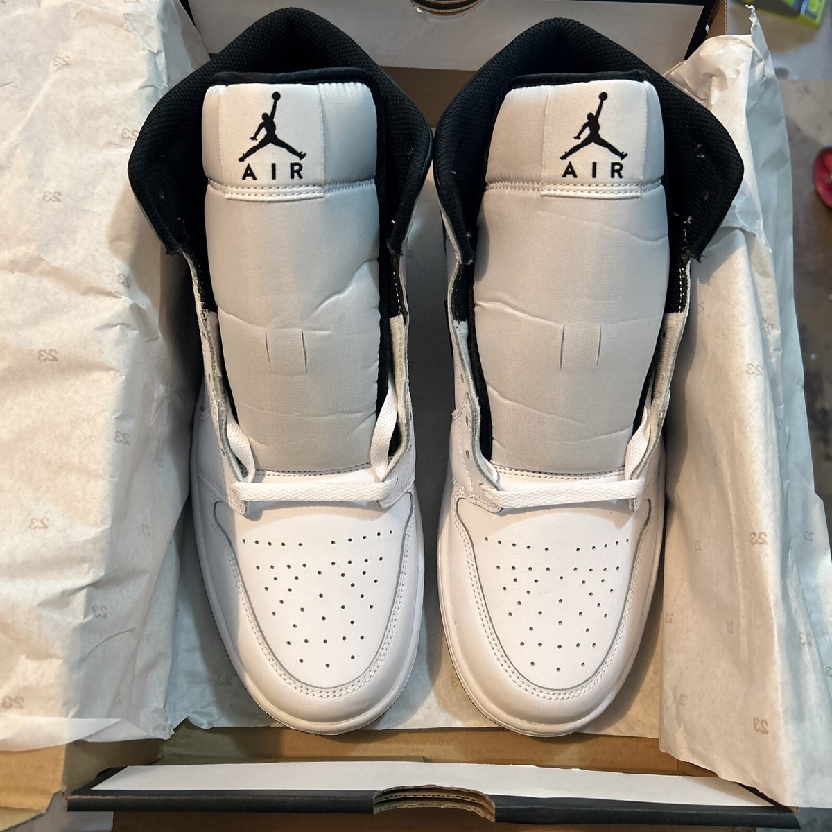 NEW Air Jordan 1 Mid White Black DQ8426-132 SIZE 13 NEW Air Jordan 1 Mid  main image 4