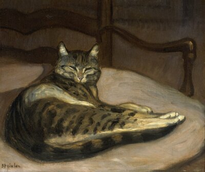 Cat on an Armchair, Theophile Alexandre Steinlen, Art Print Poster 11'' x 14''