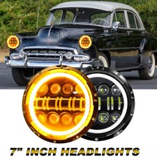 A Pair For 1949-1952 Chevy Styleline Deluxe Pair 7 Inch Round Headlights Hilo