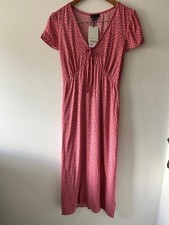 Nobodys Child Dress 12 Billie Pink Floral Midi Tie Waist Boho Rockabilly