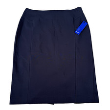 Apt 9 Torie Pencil Skirt Womens Size 10 Navy Blue Capsule Career Office NWT New