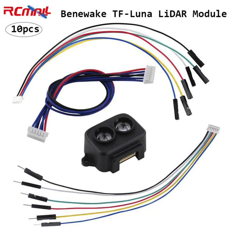 10PCS Benewake Tf-Luna Lidar Module Range Finder 5V UART IIC Sensor Single-Point