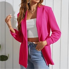 Jodifl vibrant pink open front drape blazer l...