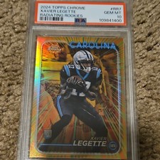 2024 Topps Chrome Radiating Rookies Xavier Legette RR-7 PSA 10 Panthers
