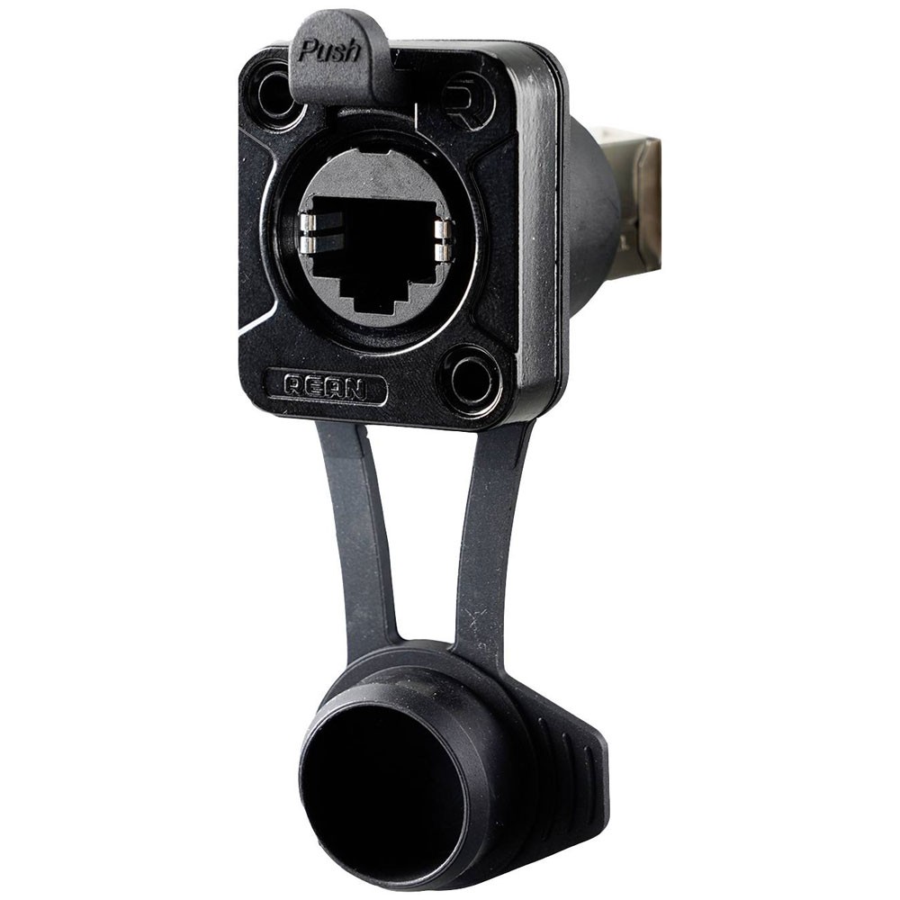 Rean RRE8F-Z-010-1 RJ45 Feed Through Socket IP65 Airtight Black 1pc - Image 2