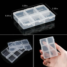 Clear Plastic Jewelry Bead Storage Box Organizer Case