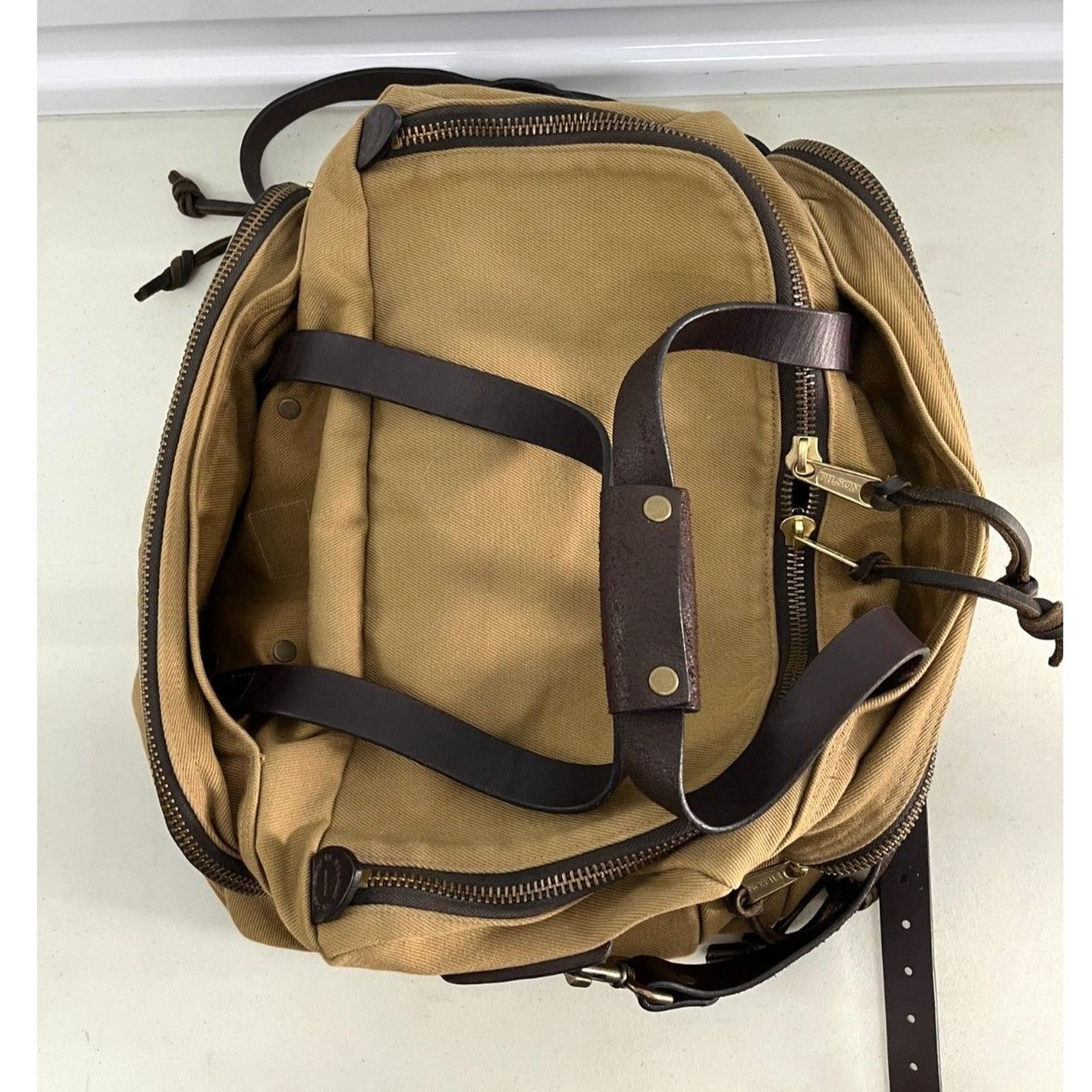 Old Filson Vintage Filson Compartment Bag Rugged Tan Twill & Saddle Style 264 Old ...