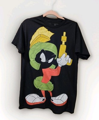 Looney Tunes Marvin The Martian Black T-Shirt  Warner Bros Fifth Sun Size Med 