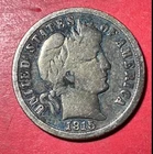 1915S US Barber SILVER Dime "San Francisco" Mint! VG! Only 960K Mintage Semi Key