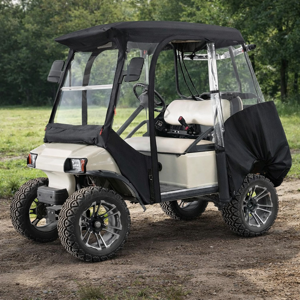 600D Golf Cart Driving Enclosure for 4 Passenger Club Car DS ,59 inch Short Roof