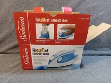 Sunbeam Hot 2 Trot Compact Travel Steam Iron 800 Watt Dual Voltage GCSB TR 100