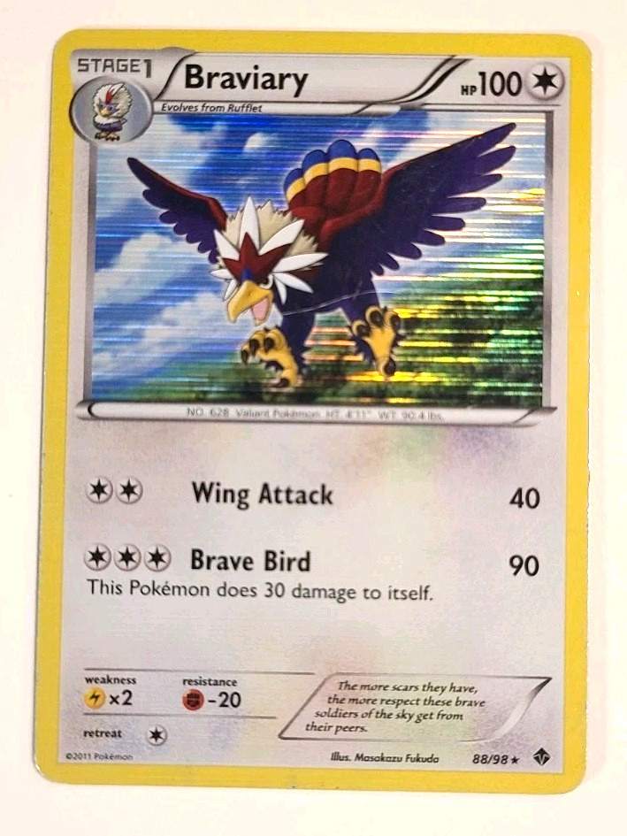 Braviary - 88/98 - Holo Rare - Emerging Powers - Pokemon Card - Lightly Played