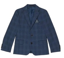 LAUREN Ralph Lauren Bright Blue Plaid Suit Separate Jacket Big Kids Size-14