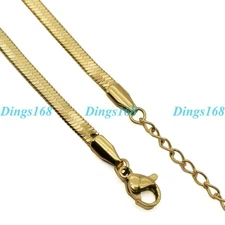 Designer Inspired Genuine 18K Yellow Gold Filled Italian Snake Chain Anklet F5CA