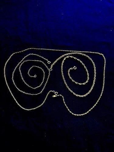 Vintage Gold Tone Chain Necklaces Lot of 3 Unmarked Costume Jewelry