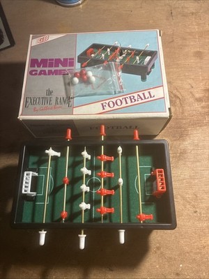 Vintage Boxed Mini Table Football Game 1980 New Old Stock Look All There