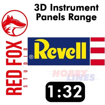 Red Fox Studio 3D Printed Instrument Panel Set REVELL MODELS 1:32 Decal Range