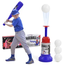 Boys Girls Games Adjustable Automatic Pitching Baseball Machine Toy Sets New