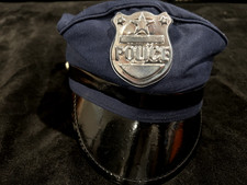 Adult Size Navy Blue Police Hat Dress Up Costume Accessory