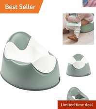Lightweight Round Ergonomic Training Potty for Toddlers - Compact Sage Design