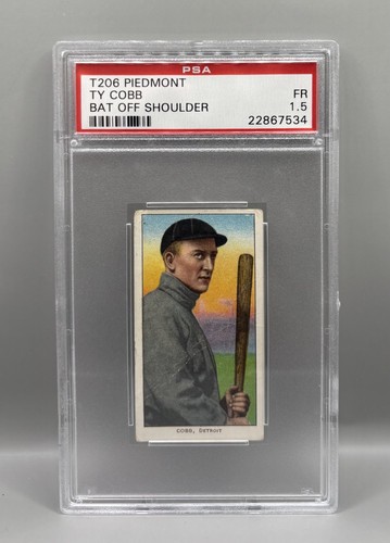 TY COBB 1909 T206 PIEDMONT 350-460 BAT OFF SHOULDER PSA 1.5 Q7551